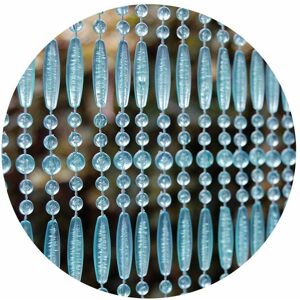 Rideau de porte en perles bleues et transparentes Casa Frejus - Type de porte - Publicité Rideau de porte en perles bleues et transparentes Casa Frejus - Type de porte - Publicité