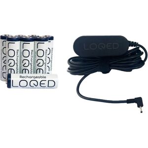 Loqed Power Kit - Wiederaufladbare AA-Batterien & Ladegerät Loqed Power Kit - Wiederaufladbare AA-Batterien & Ladegerät