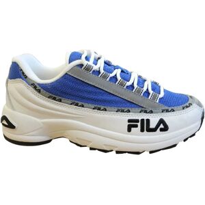 Fila DSTR97 White Blue Leather Textile Lace Up Womens Trainers - Womens Trainers Fila DSTR97 White Blue Leather Textile Lace Up Womens Trainers - Womens Trainers