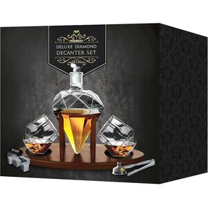 Zestaw dekantora diamentowego Mikamax Deluxe - Dekantor, Szklanki, Taca Zestaw dekantora diamentowego Mikamax Deluxe - Dekantor, Szklanki, Taca