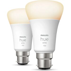Philips Hue White Bluetooth Zigbee Smart Light - White, 9.5W, B22, 2-Pack Philips Hue White Bluetooth Zigbee Smart Light - White, 9.5W, B22, 2-Pack