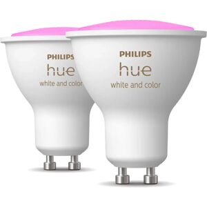 Philips Hue Wit & Kleurrijke Sfeer GU10 4,3W/230lm - 2 Stuks. Philips Hue Wit & Kleurrijke Sfeer GU10 4,3W/230lm - 2 Stuks.