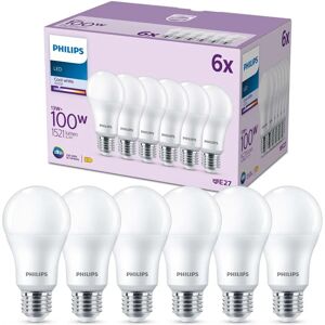 Philips E27 13W 4000K Matt LED Bulb - 6 Pack Philips E27 13W 4000K Matt LED Bulb - 6 Pack