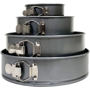 Krumble Springvorm set van 4 - Grijs, 26, 24, 18, 12cm - Springvorm set Krumble Springvorm set van 4 - Grijs, 26, 24, 18, 12cm - Springvorm set