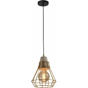 QUVIO Goud Industriële Hanglamp - Diameter 17cm QUVIO Goud Industriële Hanglamp - Diameter 17cm