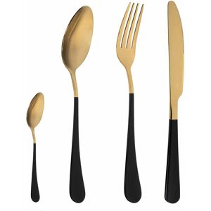 Krumble Goud en Zwart 4-delig Bestekset - Bestekset Krumble Goud en Zwart 4-delig Bestekset - Bestekset