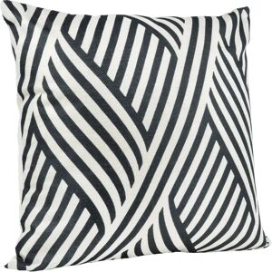 QUVIO Decoratief Kussen - Golfpatroon - 45x45cm - Zwart/Beige QUVIO Decoratief Kussen - Golfpatroon - 45x45cm - Zwart/Beige