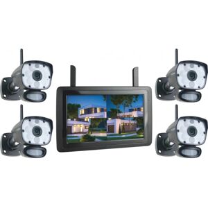 Set di telecamere di sicurezza HD 1080P wireless ELRO CZ60RIPS-4 - 4 telecamere, monitor da 9 pollici Set di telecamere di sicurezza HD 1080P wireless ELRO CZ60RIPS-4 - 4 telecamere, monitor da 9 pollici