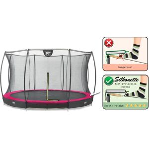 EXIT Silhouette Ground 427cm - Różowa trampolina ogrodowa z siatką bezpieczeństwa EXIT Silhouette Ground 427cm - Różowa trampolina ogrodowa z siatką bezpieczeństwa