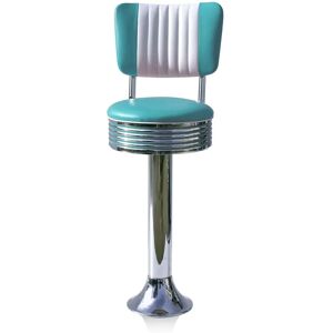 Bel Air - BS-27 CB Turquoise - Chrome - Barstoel Bel Air - BS-27 CB Turquoise - Chrome - Barstoel
