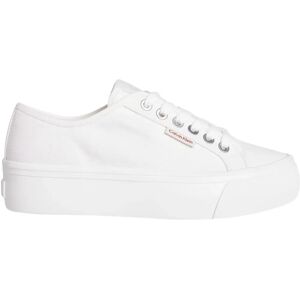 Calvin Klein Canvas Platform Trainers - Recycled Cotton - White - Trainers Calvin Klein Canvas Platform Trainers - Recycled Cotton - White - Trainers