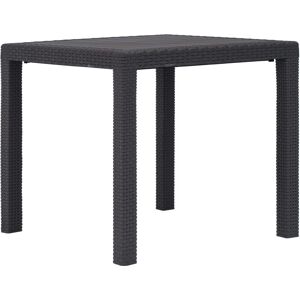 vidaXL Garden Table Plastic 79 x 79 cm - Brown vidaXL Garden Table Plastic 79 x 79 cm - Brown