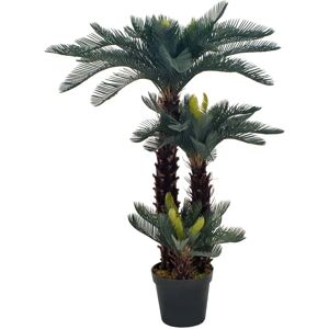 vidaXL Artificial Plant Cycas Palm with Pot Green 125cm - Artificial Plant vidaXL Artificial Plant Cycas Palm with Pot Green 125cm - Artificial Plant