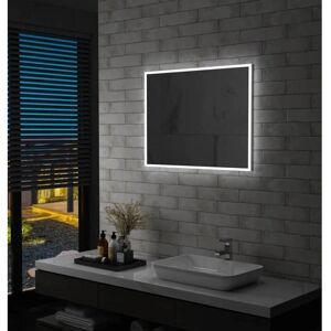 vidaXL Miroir mural de salle de bains avec LED 80x60cm - Miroir de salle de bains vidaXL Miroir mural de salle de bains avec LED 80x60cm - Miroir de salle de bains