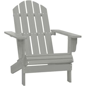 vidaXL Gartenstuhl Holz Grau Outdoor Terrasse Relaxsessel - Gartenstuhl vidaXL Gartenstuhl Holz Grau Outdoor Terrasse Relaxsessel - Gartenstuhl