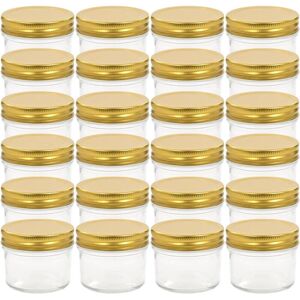 vidaXL Marmeladgläser mit goldenen Deckeln - 24 Stück - 110 ml vidaXL Marmeladgläser mit goldenen Deckeln - 24 Stück - 110 ml