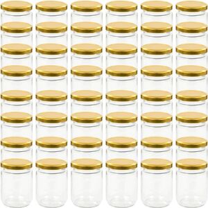 vidaXL Glass Jam Jars with Gold Lid - 48 pcs - 230 ml - Jam jars vidaXL Glass Jam Jars with Gold Lid - 48 pcs - 230 ml - Jam jars