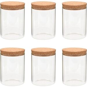 vidaXL Storage Jars with Cork Lids - 6 pcs - 650 ml - Storage Jars vidaXL Storage Jars with Cork Lids - 6 pcs - 650 ml - Storage Jars