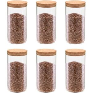 vidaXL Storage Jars with Cork Lids - 6 pcs - 1100 ml vidaXL Storage Jars with Cork Lids - 6 pcs - 1100 ml