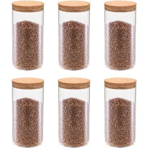 vidaXL Storage Jars with Cork Lids - Storage Jars - 6 pcs - 1400 ml vidaXL Storage Jars with Cork Lids - Storage Jars - 6 pcs - 1400 ml