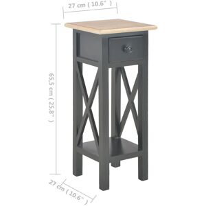 vidaXL 280059 Black Wooden Side Table - Storage & Nightstand vidaXL 280059 Black Wooden Side Table - Storage & Nightstand