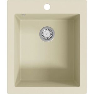 vidaXL Granite Kitchen Sink Single Basin Beige - Kitchen Sink vidaXL Granite Kitchen Sink Single Basin Beige - Kitchen Sink