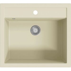 vidaXL Granite Kitchen Sink Single Basin Beige - Kitchen Sink vidaXL Granite Kitchen Sink Single Basin Beige - Kitchen Sink