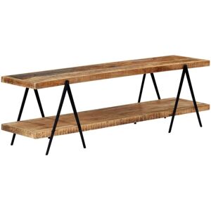 vidaXL Solid Mango Wood TV Cabinet - 160x40x50 cm - Rustic Style vidaXL Solid Mango Wood TV Cabinet - 160x40x50 cm - Rustic Style