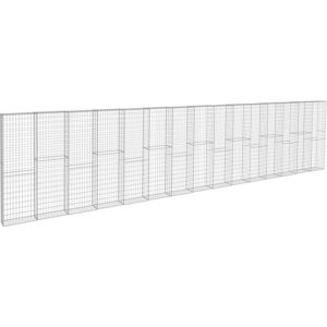 vidaXL Gabion Wall with Covers Galvanised Steel 900x50x200cm - Gabion Wall vidaXL Gabion Wall with Covers Galvanised Steel 900x50x200cm - Gabion Wall