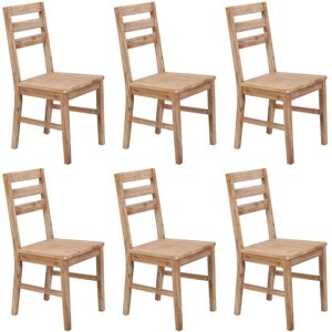 vidaXL 6x Solid Wood Acacia Dining Chairs Kitchen Living Room Furniture Seat - Dining Chairs vidaXL 6x Solid Wood Acacia Dining Chairs Kitchen Living Room Furniture Seat - Dining Chairs