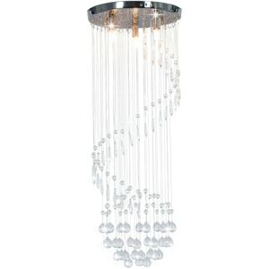 vidaXL Deckenlampe mit Kristallperlen Silber Spiral G9 - Deckenlampe vidaXL Deckenlampe mit Kristallperlen Silber Spiral G9 - Deckenlampe