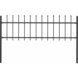 vidaXL Garden Fence Steel Black 1.7x0.6 m Decorative Security vidaXL Garden Fence Steel Black 1.7x0.6 m Decorative Security