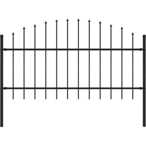 vidaXL Gartenzaun Stahl mit Lanzen-Spitzen - 1,7m Schwarz vidaXL Gartenzaun Stahl mit Lanzen-Spitzen - 1,7m Schwarz