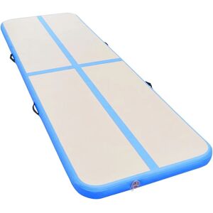 vidaXL Inflatable Gymnastics Mat with Pump - 600x100x10 cm - Blue - Gymnastics Mat vidaXL Inflatable Gymnastics Mat with Pump - 600x100x10 cm - Blue - Gymnastics Mat