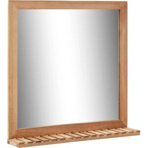 vidaXL Solid Walnut Bathroom Mirror - Bathroom Mirror vidaXL Solid Walnut Bathroom Mirror - Bathroom Mirror