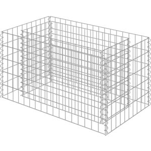 vidaXL Galvanized Steel Gabion Raised Bed - Garden Border vidaXL Galvanized Steel Gabion Raised Bed - Garden Border