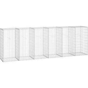 vidaXL Galvanized Steel Gabion Wall 300x50x100 cm vidaXL Galvanized Steel Gabion Wall 300x50x100 cm