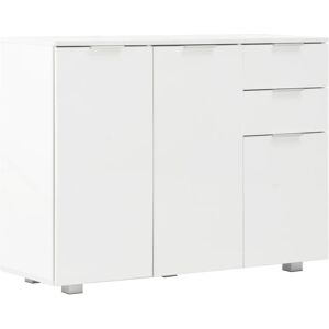 vidaXL White High Gloss Sideboard - Storage, 2 Drawers, 3 Doors vidaXL White High Gloss Sideboard - Storage, 2 Drawers, 3 Doors
