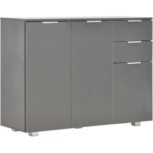 vidaXL High Gloss Grau Sideboard 107x35x80.5 cm - Sideboard vidaXL High Gloss Grau Sideboard 107x35x80.5 cm - Sideboard