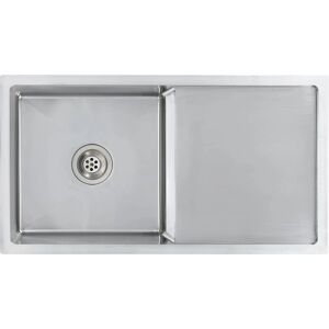 vidaXL Handmade Kitchen Sink Stainless Steel - 87x44x20 cm - Silver vidaXL Handmade Kitchen Sink Stainless Steel - 87x44x20 cm - Silver