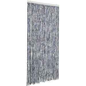 vidaXL Insect Curtain Silver 100x220cm Chenille Mosquito Fly Door Screen Mesh vidaXL Insect Curtain Silver 100x220cm Chenille Mosquito Fly Door Screen Mesh