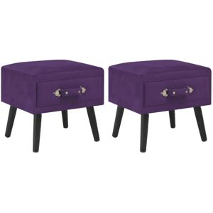 vidaXL 276385 Nachttisch Violett - Nachttisch vidaXL 276385 Nachttisch Violett - Nachttisch