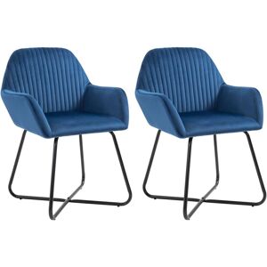 vidaXL 249802 Blau Samt Esszimmerstuhl - Esszimmerstuhl vidaXL 249802 Blau Samt Esszimmerstuhl - Esszimmerstuhl
