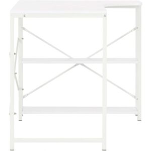 vidaXL White L-shaped Computer Desk - Desk vidaXL White L-shaped Computer Desk - Desk