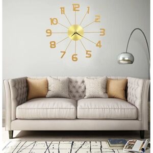 Horloge Murale en Métal VidaXL 50cm Doré Ronde Décorative - Horloge Murale - Publicité Horloge Murale en Métal VidaXL 50cm Doré Ronde Décorative - Horloge Murale - Publicité