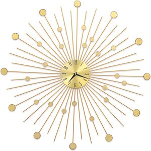 Horloge murale en métal doré vidaXL 70cm Horloge décorative ronde - Horloge murale - Publicité Horloge murale en métal doré vidaXL 70cm Horloge décorative ronde - Horloge murale - Publicité