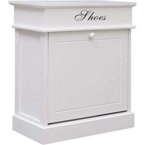 vidaXL Armoire à Chaussures Blanche 50x28x58cm Bois de Paulownia - Armoire à Chaussures - Publicité vidaXL Armoire à Chaussures Blanche 50x28x58cm Bois de Paulownia - Armoire à Chaussures - Publicité