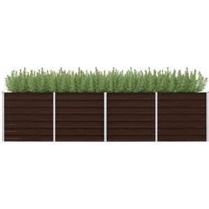 vidaXL Hochbeet aus verzinktem Stahl braun 320x80x77 cm - Gartenbeet vidaXL Hochbeet aus verzinktem Stahl braun 320x80x77 cm - Gartenbeet