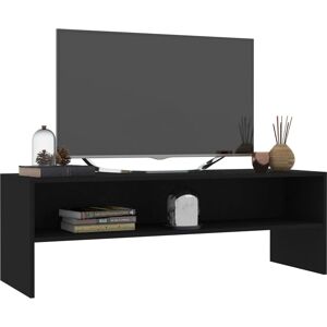 vidaXL Black Engineered Wood TV Cabinet - 120x40x40 cm - TV Furniture vidaXL Black Engineered Wood TV Cabinet - 120x40x40 cm - TV Furniture