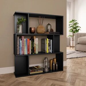 vidaXL Black Book Cabinet/Room Divider 80x24x96 cm - Wooden Multi-Compartment Shelf vidaXL Black Book Cabinet/Room Divider 80x24x96 cm - Wooden Multi-Compartment Shelf